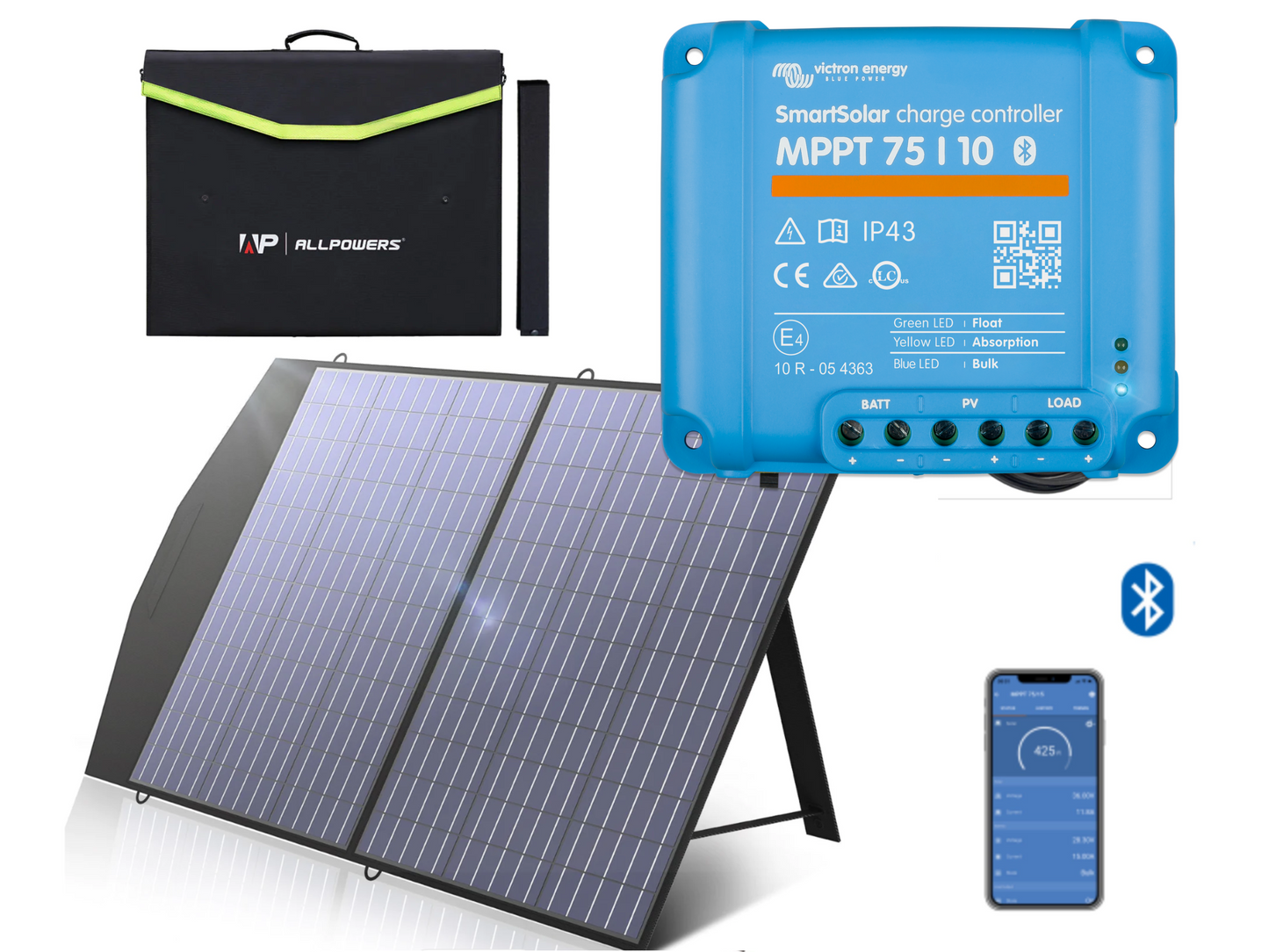 Komplett SolcellsPaket till Husbil, ALLPOWERS 100W med Victron Mppt 75/10A SmartSolar - Husbilsvloggen