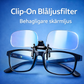 Clip-on blåljusfilter för glasögon som dämpar starkt skärmljus från dator och mobil