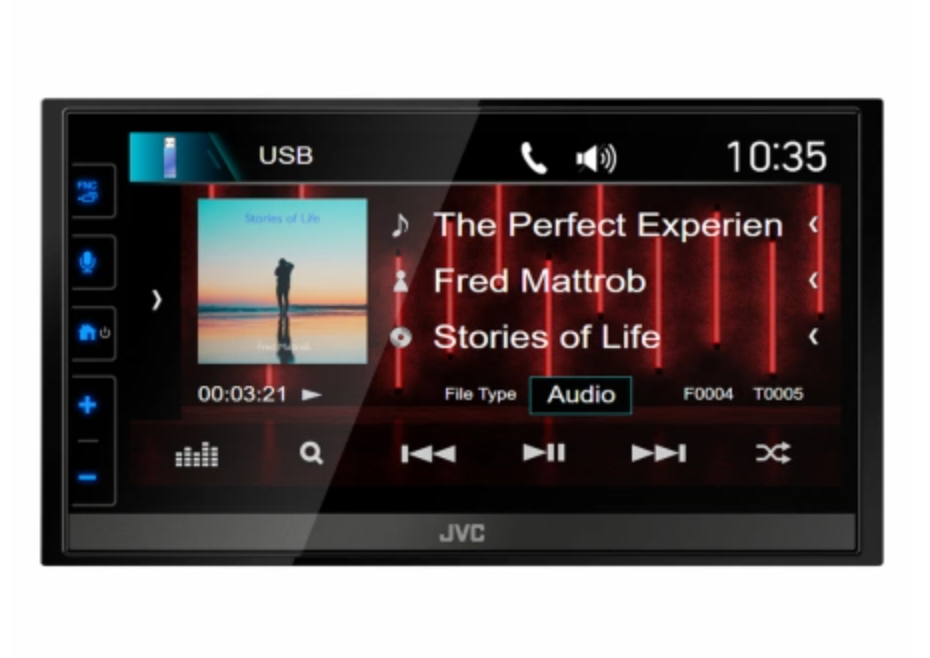 JVC KW-M785DBW, bilstereo med trådlös CarPlay & Android Auto