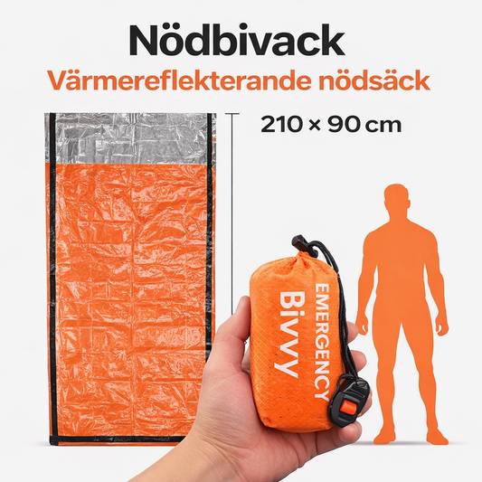 Nödbivack värmereflekterande nödsäck