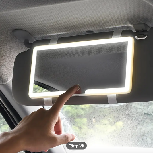 Sminkspegel för Bil – Ultratunn LED, dimbar - Husbilsvloggen