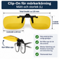 Clip-On för mörkerkörning storlek L – ca 135 mm bred, linsbredd ca 60 mm och linshöjd ca 40 mm