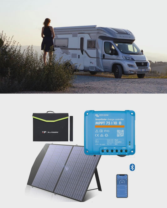 Täydellinen aurinkopaneeli matkailuautoille, ALLPOWERS 140W Victron Mppt 75/15A SmartSolarilla